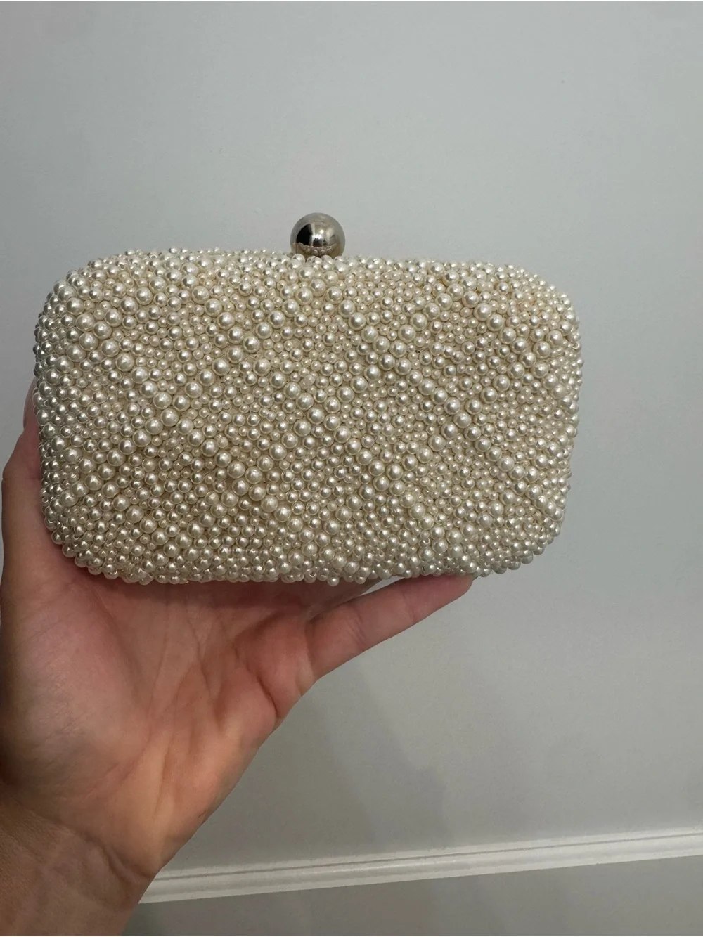 Santi Pearl Beaded Ivory Evening Clutch from BHLDN/Anthropologie